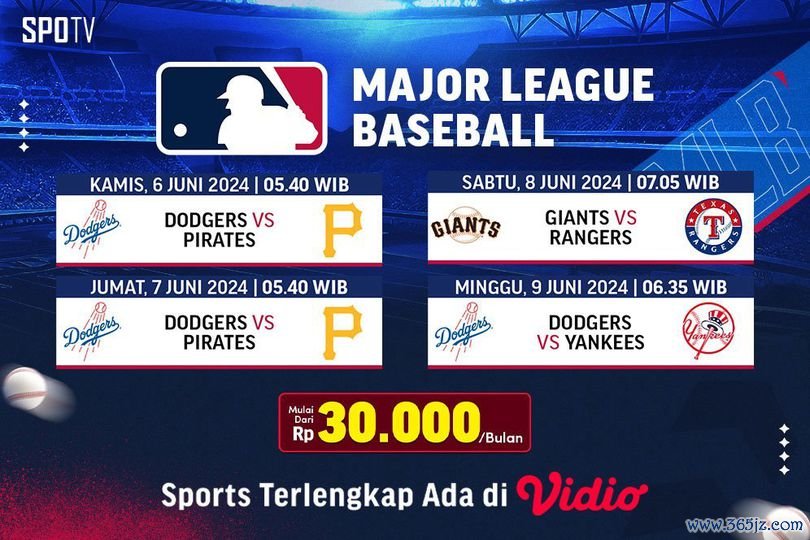 Jadwal Live Streaming Major League Baseball di Vidio Pekan Ini, 6-9 Juni 2024